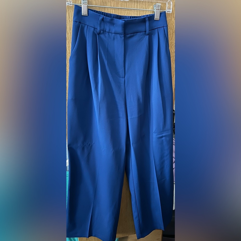 Women’s Navy Blue wide leg business casual pants